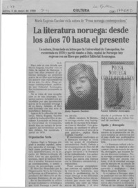 La Literatura noruega, desde los años 70 hasta el presente  [artículo] M. B.