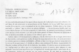 Todavía ; Sobrino único ; Las viejas amistades ; Sueldo vital  [artículo] Ignacio Valente.