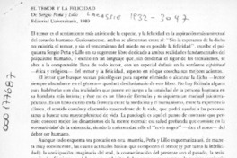 El temor y la felicidad  [artículo] J. Miguel Ibáñez Langlois.