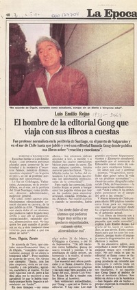 El hombre de la editorial Gong que viaja con sus libros a cuestas  [artículo] Verónica Waissbluth.