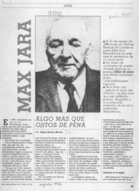 Max Jara, algo más que ojitos de pena