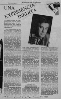 Una experiencia inédita  [artículo] Mariano Aguirre.