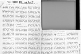 "Sonido de la luz"  [artículo] Darío de la Fuente D.