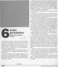 Estilo periodístico  [artículo].