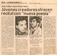 Jóvenes creadores ofrecen recital con "nueva poesía"