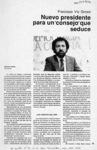 Nuevo presidente para un "consejo" que seduce  [artículo] Patricia Varela.