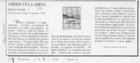 Versos en la arena  [artículo].