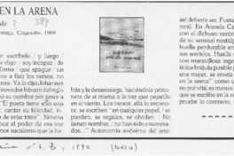 Versos en la arena  [artículo].