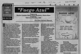 "Fuego Azul"  [artículo] Juan Antonio Massone.