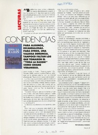 Confidencias  [artículo] Graciela Romero.