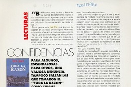 Confidencias  [artículo] Graciela Romero.