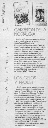 Carretón de la nostalgia  [artículo].