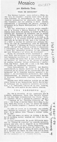 Mosaico  [artículo] Abelardo Troy.