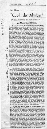 "Cubil de almíbar"  [artículo] Miguel Angel Díaz A.
