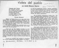 Violeta del pueblo  [artículo] Adolfo Márquez Esparza.