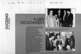 A leer escuchando  [artículo].