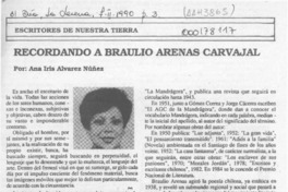 Recordando a Braulio Arenas Carvajal  [artículo] Ana Iris Alvarez Núñez.