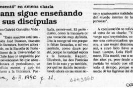 Lola Hoffmann sigue enseñando a través de sus discípulas  [artículo].