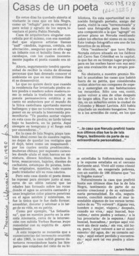 Casas de un poeta  [artículo] Lautaro Robles.