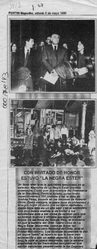 Con invitado de honor estuvo "La negra Ester  [artículo].