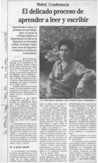 El delicado proceso de aprender a leer y escribir  [artículo] Maura Brescia.