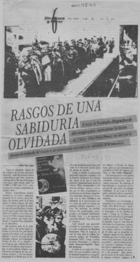 Rasgos de una sabiduría olvidada  [artículo] María Suau Camus.