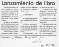 Lanzamiento de libro  [artículo].