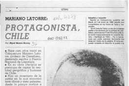 Protagonista, Chile  [artículo] Miguel Moreno Monroy.