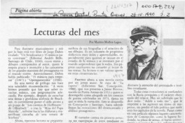 Lecturas del mes  [artículo] Marino Muñoz Lagos.