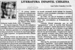 Literatura infantil chilena  [artículo] Juan Carlos González Colville.