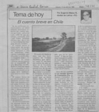 El cuento breve en Chile  [artículo] Eugenio Matus R.