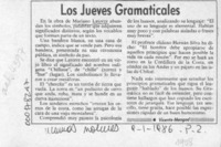 Los jueves gramaticales  [artículo] Vicente Mengod.