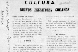 Nuevos escritores chilenos  [artículo].