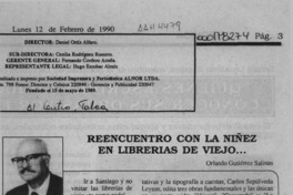Reencuentro con la niñez en librerías de viejo --  [artículo] Orlando Gutiérrez Salinas.