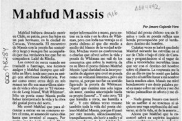 Mahfud Massis  [artículo] Jenaro Gajardo Vera.