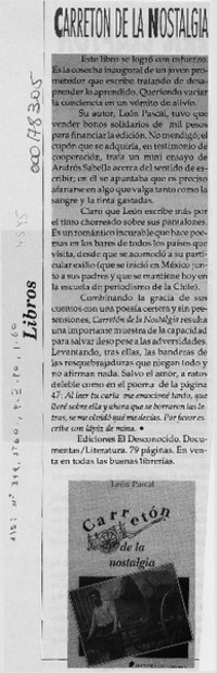 Carretón de la nostalgia  [artículo].