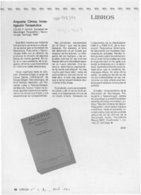 Angustia, Clínica, investigación terapéutica  [artículo] JMW