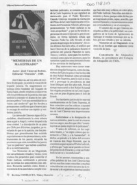 "Memorias de un magistrado"  [artículo] Alejandro Hales.