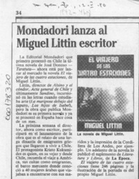 Mondadori lanza al Miguel Littin escritor  [artículo].