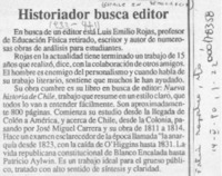 Historiador busca editor  [artículo].