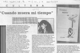 "Cuando muera mi tiempo"  [artículo] Ronnie Muñoz Martineaux.