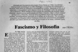 Fascismo y Filosofía  [artículo] Pablo Oyarzún.
