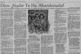 Dios, nadie te ha abandonado!  [artículo] Enrique Lafourcade.