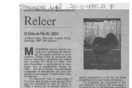 El Chile de Pío IX, 1824  [artículo] Elena Vial.