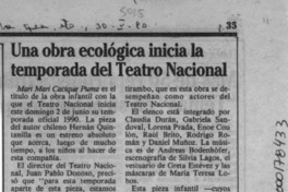 Una Obra ecológica inicia la temporada del Teatro Nacional  [artículo].