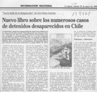 Nuevo libro sobre los numerosos casos de detenidos desaparecidos en Chile  [artículo].