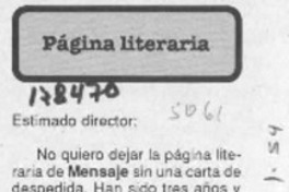 Página literaria  [artículo] Agata Gligo.