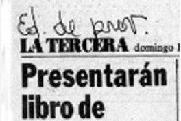 Presentarán libro de cineasta  [artículo] José Miguel Concha S.