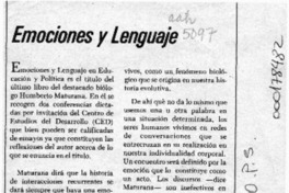 Emociones y lenguaje  [artículo].