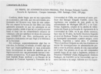 Un perfil de administración predial  [artículo] G. Saravia I.